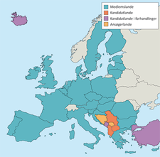 EU: Medlems- og ansøgerlande